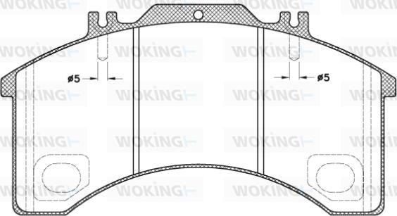 Woking JSA 5973.00 - Тормозные колодки, дисковые, комплект avtokuzovplus.com.ua