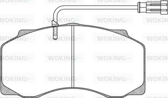 Woking JSA 7613.40 - Тормозные колодки, дисковые, комплект avtokuzovplus.com.ua