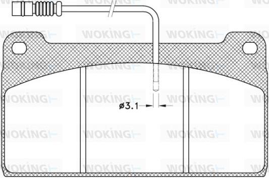 Woking JSA 9233.40 - Гальмівні колодки, дискові гальма autocars.com.ua