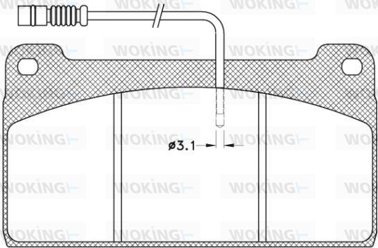 Woking JSA 9233.41 - Гальмівні колодки, дискові гальма autocars.com.ua