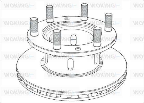 Woking NSA1001.20 - Гальмівний диск autocars.com.ua