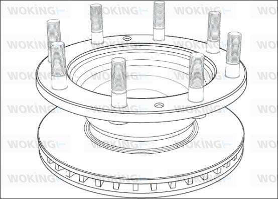 Woking NSA1003.20 - Тормозной диск avtokuzovplus.com.ua