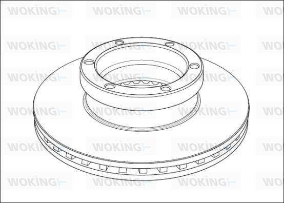 Woking NSA1004.20 - Гальмівний диск autocars.com.ua