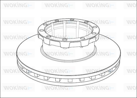 Woking NSA1008.20 - Гальмівний диск autocars.com.ua