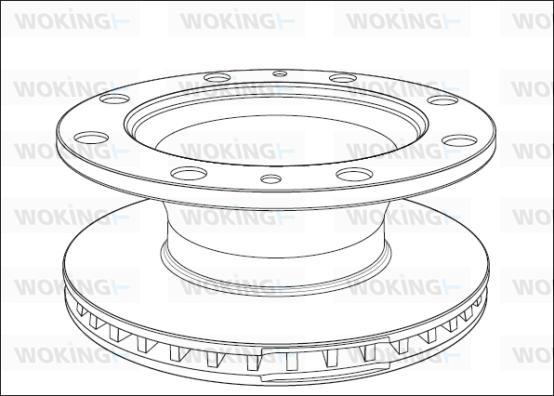 Woking NSA1014.20 - Гальмівний диск autocars.com.ua