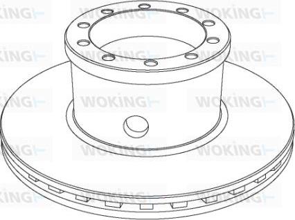 Woking NSA1019.20 - Гальмівний диск autocars.com.ua