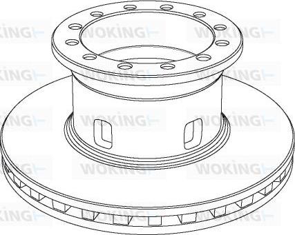 Woking NSA1020.20 - Гальмівний диск autocars.com.ua