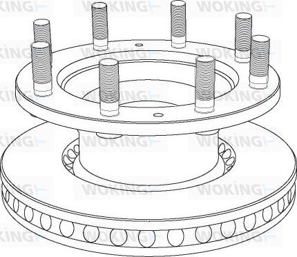 Woking NSA1021.20 - Гальмівний диск autocars.com.ua