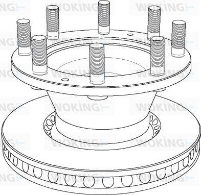 Woking NSA1022.20 - Гальмівний диск autocars.com.ua