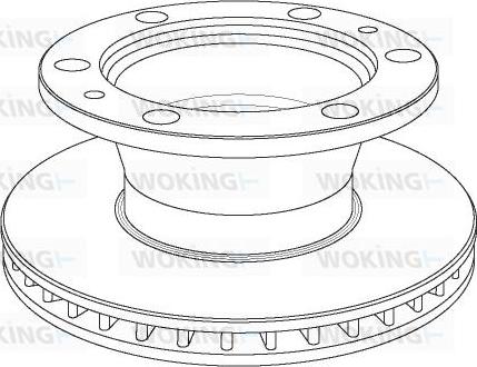 Woking NSA1023.20 - Гальмівний диск autocars.com.ua