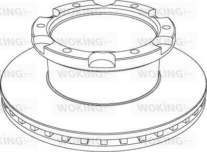 Woking NSA1036.20 - Гальмівний диск autocars.com.ua
