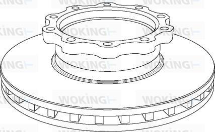 Woking NSA1038.20 - Гальмівний диск autocars.com.ua