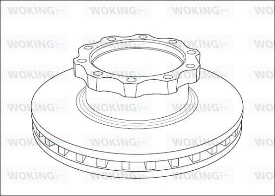 Woking NSA1039.20 - Тормозной диск avtokuzovplus.com.ua