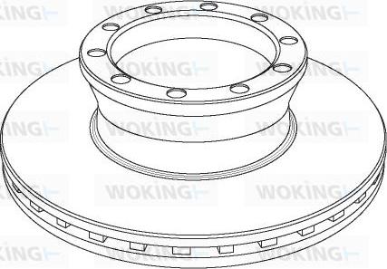 Woking NSA1040.20 - Гальмівний диск autocars.com.ua