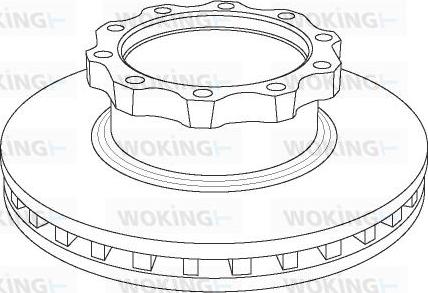 Woking NSA1042.20 - Гальмівний диск autocars.com.ua