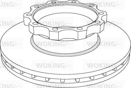 Woking NSA1044.20 - Гальмівний диск autocars.com.ua