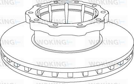 Woking NSA1048.20 - Гальмівний диск autocars.com.ua