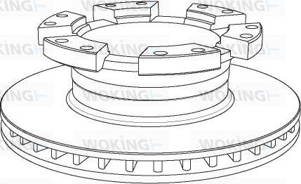 Woking NSA1049.20 - Гальмівний диск autocars.com.ua