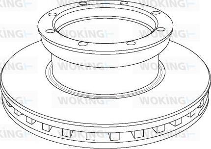 Woking NSA1054.20 - Гальмівний диск autocars.com.ua