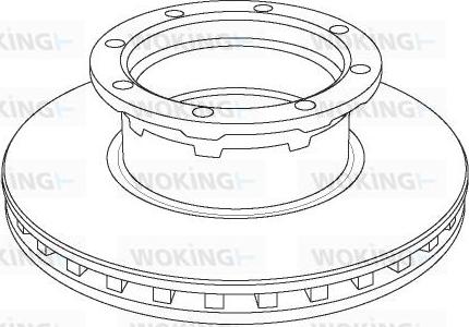 Woking NSA1056.20 - Гальмівний диск autocars.com.ua