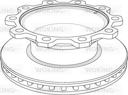 Woking NSA1081.20 - Гальмівний диск autocars.com.ua