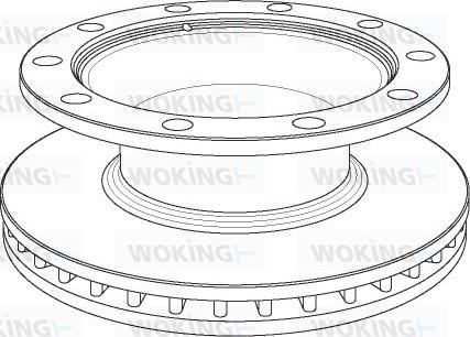 Woking NSA1082.20 - Гальмівний диск autocars.com.ua