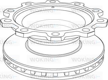 Woking NSA1083.20 - Гальмівний диск autocars.com.ua