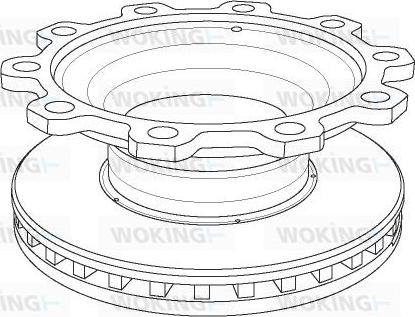 Woking NSA1097.20 - Гальмівний диск autocars.com.ua