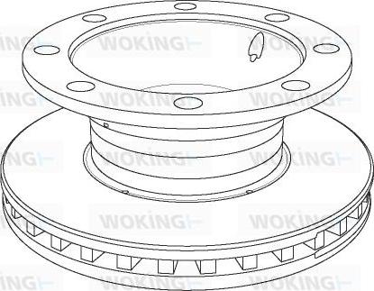 Woking NSA1106.20 - Гальмівний диск autocars.com.ua