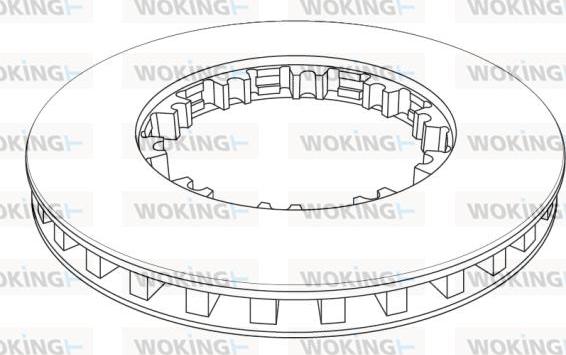 Woking NSA1143.21 - Гальмівний диск autocars.com.ua