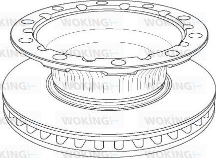 Woking NSA1171.20 - Гальмівний диск autocars.com.ua