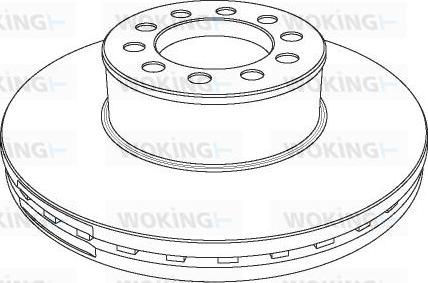 Woking NSA1173.20 - Гальмівний диск autocars.com.ua