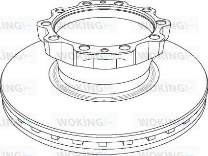 Woking NSA1174.20 - Гальмівний диск autocars.com.ua