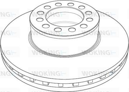 Woking NSA1188.20 - Гальмівний диск autocars.com.ua