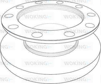 Woking NSA1198.10 - Гальмівний диск autocars.com.ua