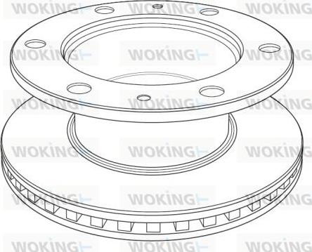 Woking NSA1220.20 - Гальмівний диск autocars.com.ua