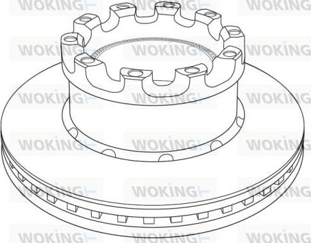 Woking NSA1226.20 - Гальмівний диск autocars.com.ua