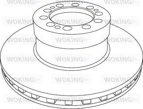 Woking NSA1233.20 - Гальмівний диск autocars.com.ua