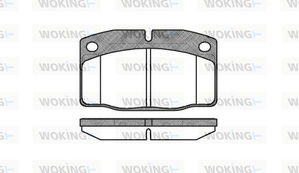 Woking P0013.20 - Тормозные колодки, дисковые, комплект avtokuzovplus.com.ua