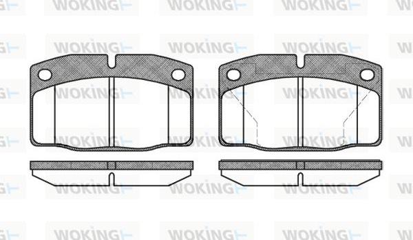 Woking P0013.40 - Тормозные колодки, дисковые, комплект avtokuzovplus.com.ua