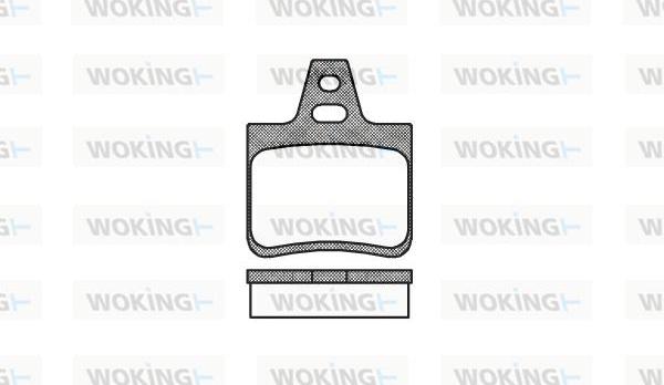 Woking P0023.10 - Тормозные колодки, дисковые, комплект autodnr.net