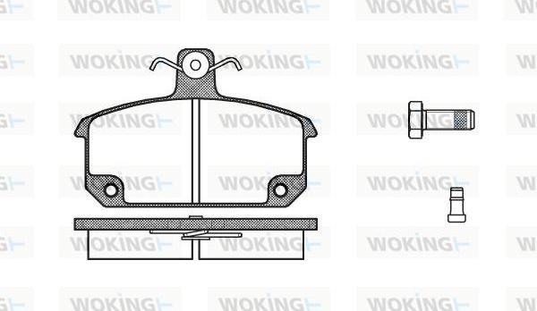 Woking P0043.02 - Тормозные колодки, дисковые, комплект autodnr.net