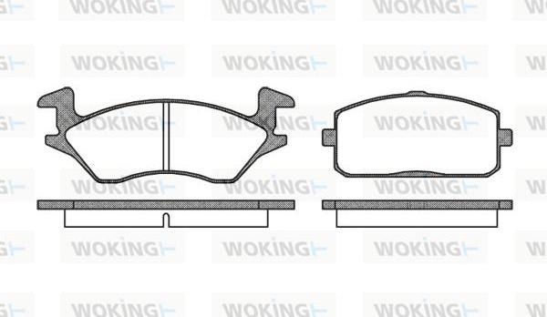 Woking P0053.10 - Гальмівні колодки, дискові гальма autocars.com.ua