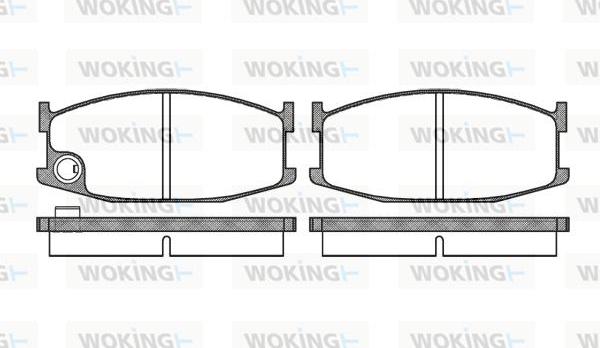 Woking P0083.10 - Тормозные колодки, дисковые, комплект autodnr.net