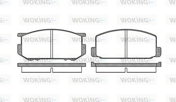 Woking P0093.00 - Тормозные колодки, дисковые, комплект avtokuzovplus.com.ua