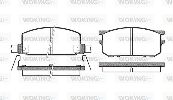 Woking P0093.12 - Тормозные колодки, дисковые, комплект avtokuzovplus.com.ua