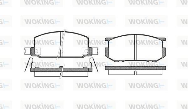 Woking P0093.22 - Тормозные колодки, дисковые, комплект autodnr.net