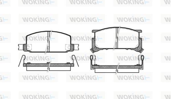 Woking P0093.34 - Тормозные колодки, дисковые, комплект autodnr.net