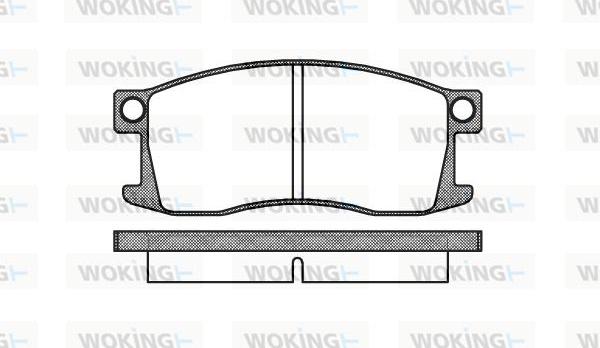 Woking P0103.00 - Тормозные колодки, дисковые, комплект avtokuzovplus.com.ua