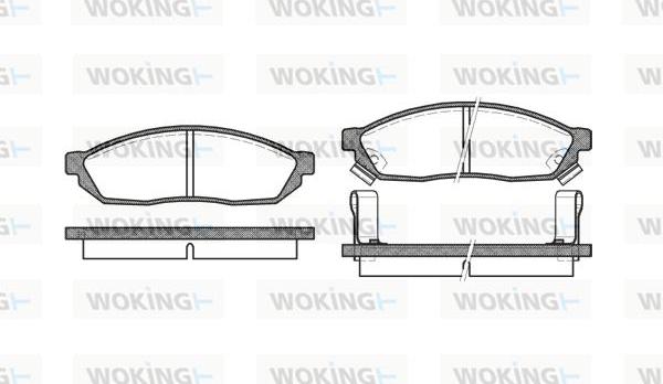 Woking P0113.02 - Тормозные колодки, дисковые, комплект avtokuzovplus.com.ua